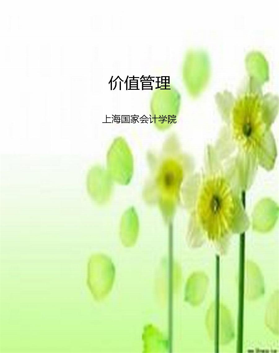 价值管理 (上海国家会计学院CFO丛书)